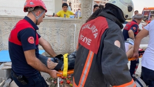 Urfa'da inşaata düşen işçi yaralandı