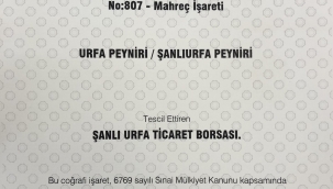 Urfa peyniri tescillendi