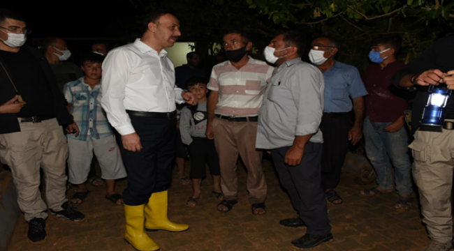 Vali Erin Yağıştan Etkilenen Bölgelerde İncelemelerde Bulundu