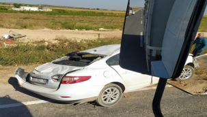 Şanlıurfa'da otomobil takla attı