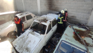 Şanlıurfa'da otoparkta yangın