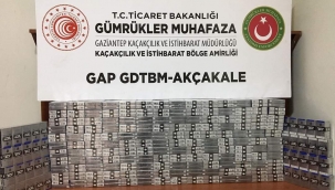 Akçakale'de 2 bin 950 paket kaçak sigara ele geçirildi