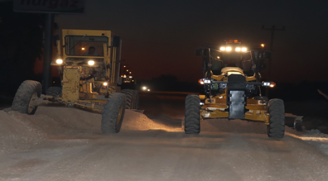 Harran'da asfalt çalışması