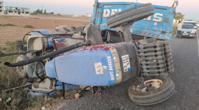 Harran'da trafik kazası, 1 ölü, 1 yaralı