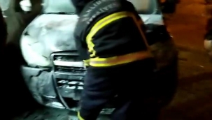 Şanlıurfa'da seyir halindeki bir araç alev aldı!