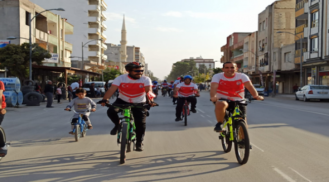 Suruç sokaklarında pedal çevirdiler