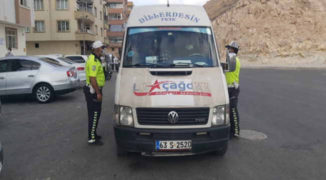 Trafik ekipleri  servis denetim yaptı
