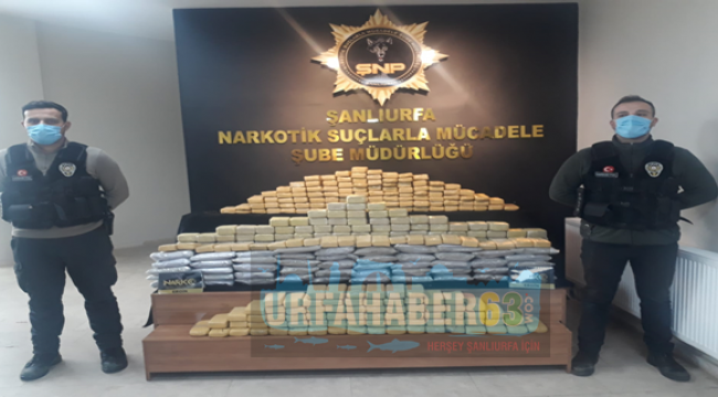 Şanlıurfa'da bir TIR'da 217 kilo eroin yakalandı
