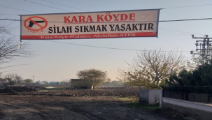 Suruç'ta silah atılmaması için uyarı pankartı asıldı