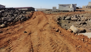 VİRANŞEHİR'DE STABİLİZE YOL ÇALIŞMASI