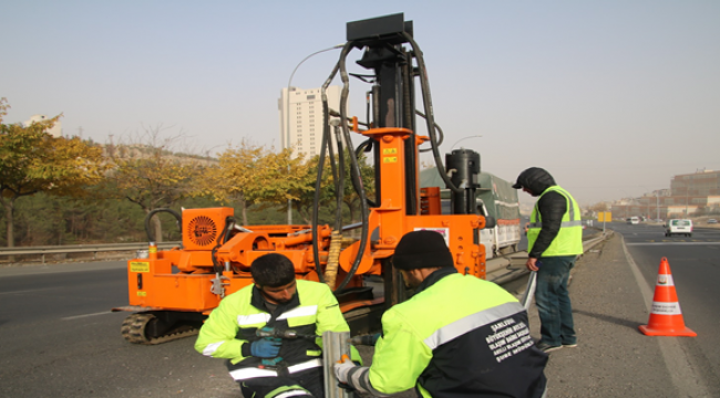 Büyükşehir'den Akabe Yoluna Flaşörlü Önlem