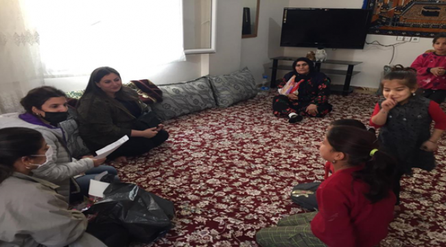 Protokol eşlerinden mağdur ailelere ziyaret