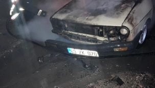 Şanlıurfa"da Park halindeki araç kül oldu