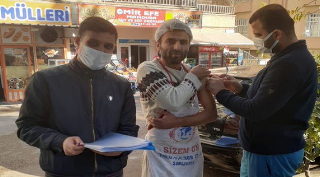 Şanlıurfa Haliliye de esnafa Aşı yapıldı  