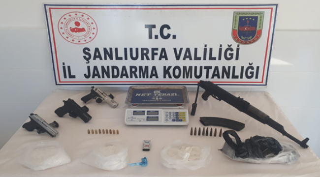 Suruç'ta silah ve uyuşturucu operasyonu