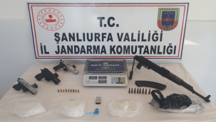 Suruç'ta silah ve uyuşturucu operasyonu