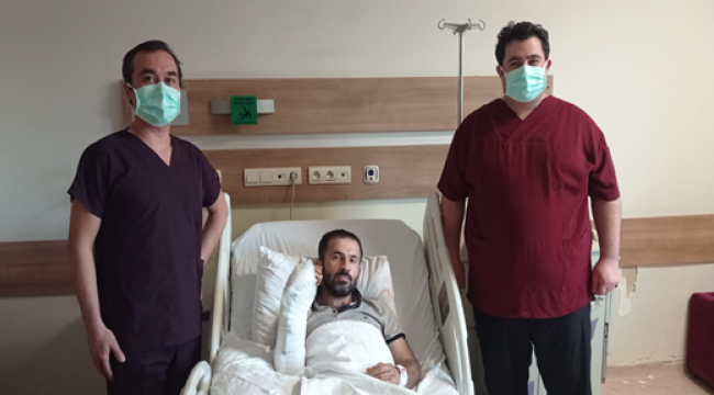 Urfa'da İş kazasında kopan el yerine dikildi
