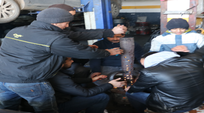 Sanayi esnafının soğukla imtihanı