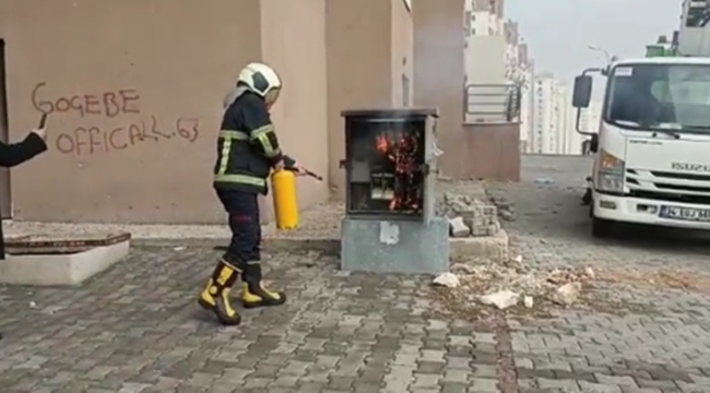 Şanlıurfa'da elektrik trafosu yandı