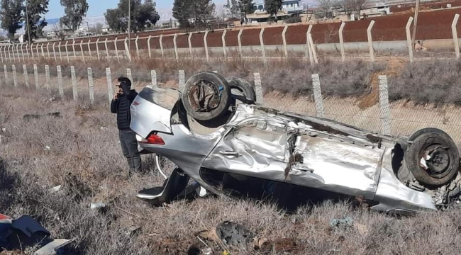 Şanlıurfa'da otomobil takla attı