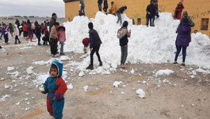 Şanlıurfa'nın Suriye sınırına kar taşındı