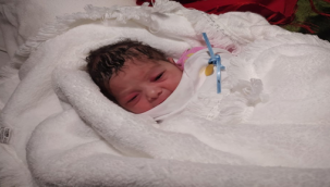 Urfa'da 2022 yılının ilk bebeği Gülçin oldu