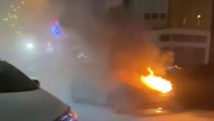 Urfa"da araç yangını