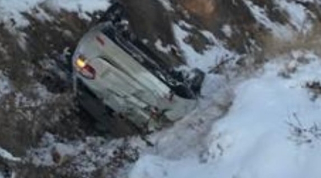 Urfa"da otomobil şarampole devrildi