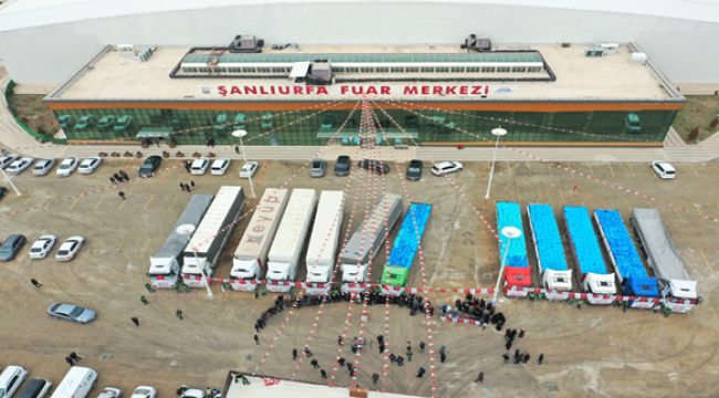 Şanlıurfa'dan Suriye'ye 13 Tır'lık İyilik Hareketi