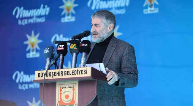 Bakan Nebati,  Viranşehir'de vatandaşlara hitap etti