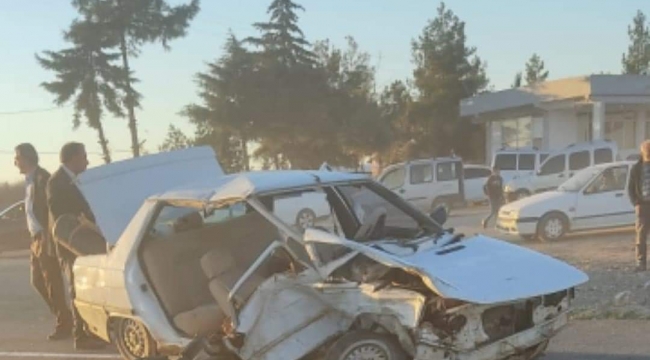 Şanlıurfa'da iki otomobil çarpıştı, 1 ölü , 3 yaralı