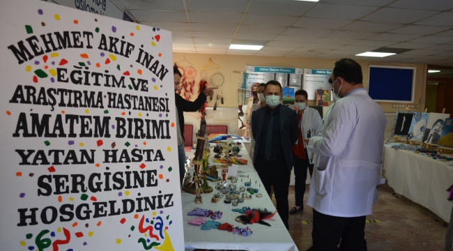Urfa'da AMATEM'de Tedavi Gören Hastalar Sergi Açtı