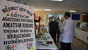 Urfa'da AMATEM'de Tedavi Gören Hastalar Sergi Açtı