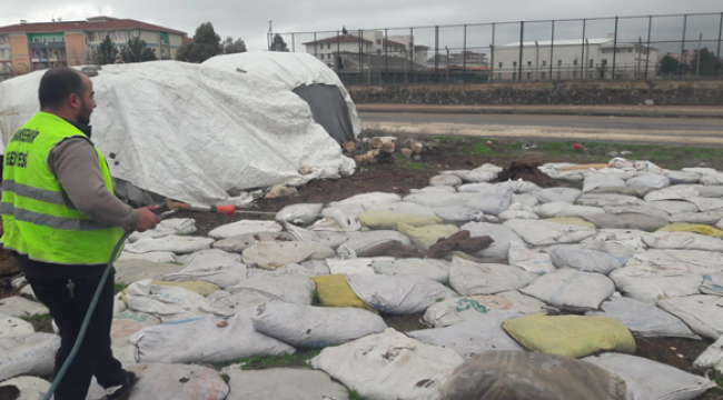 Viranşehir Belediyesinden Larva İlaçlama Çalışması
