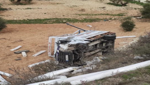 Kamyonet şarampole yuvarlandı, 1 ölü