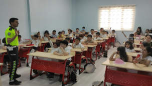 Urfa'da öğrencilere trafik kuralları öğretildi