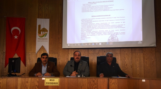Viranşehir belediyesi Nisan ayı meclis toplantısı yapıldı