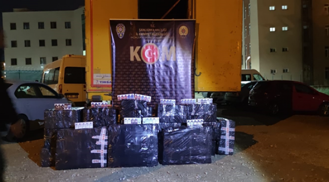 Şanlıurfa'da durdurulan tırda 22 bin paket ele geçirildi