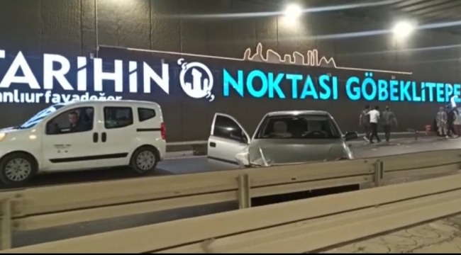 Abide kavşağında kaza 