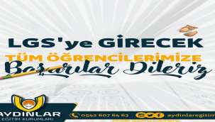 Aydınlar Eğitim Kurumları LGS'ye girecek öğrencilere başarılar diledi
