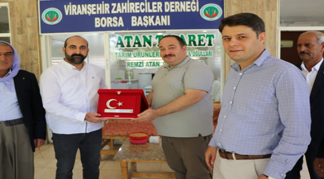 Başkan Ekinci ve Kaymakam Çengel'den buğday pazarı esnafına ziyareti