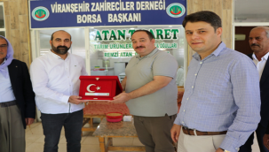 Başkan Ekinci ve Kaymakam Çengel'den buğday pazarı esnafına ziyareti