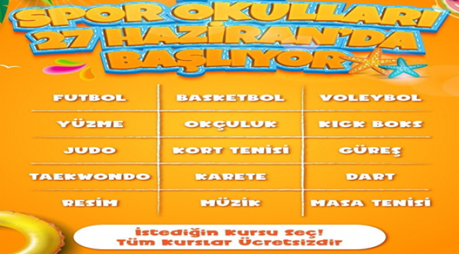 Büyükşehir Spor Okulları Başlıyor