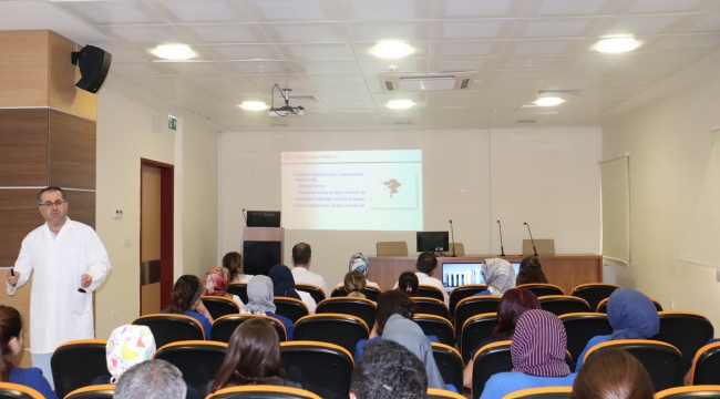HRÜ Hastanesi'nde Kırım-Kongo Kanamalı Ateşi ile ilgili bilgilendirme semineri düzenlendi.