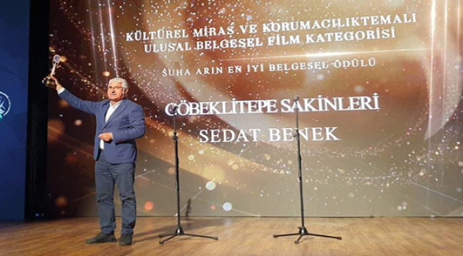 Prof. Dr. Sedat Benek, "Göbeklitepe Sakinleri" Belgeseli birincilik ödülünü kazandı