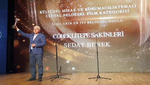 Prof. Dr. Sedat Benek, "Göbeklitepe Sakinleri" Belgeseli birincilik ödülünü kazandı