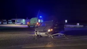 Urfa'da seyir halindeki araç kaza yaptı 