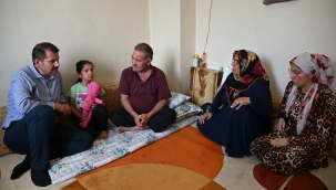 Vali Ayhan, Haneleri ziyaret etti 