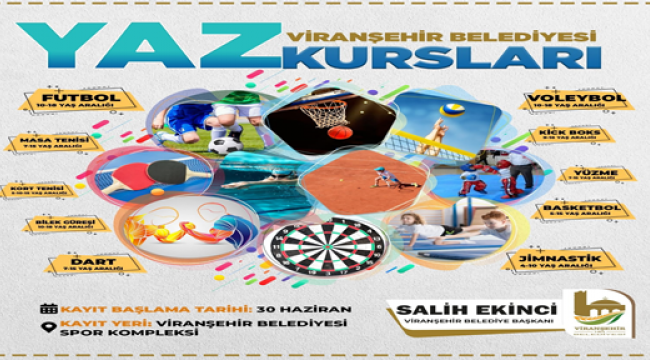 Viranşehir'de Yaz Kursları Kayıtları Başladı 