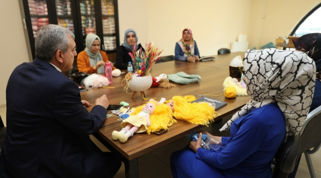 BAŞKAN BEYAZGÜL'DEN BAYAN KURSİYERLERE ZİYARET